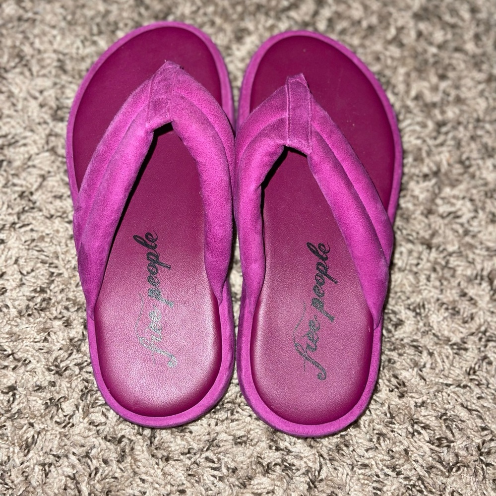 Free People Fuchsia Flip Flop Sandals